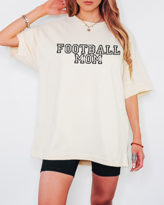 Football Mom - Oversized Boxy Fan Tee
