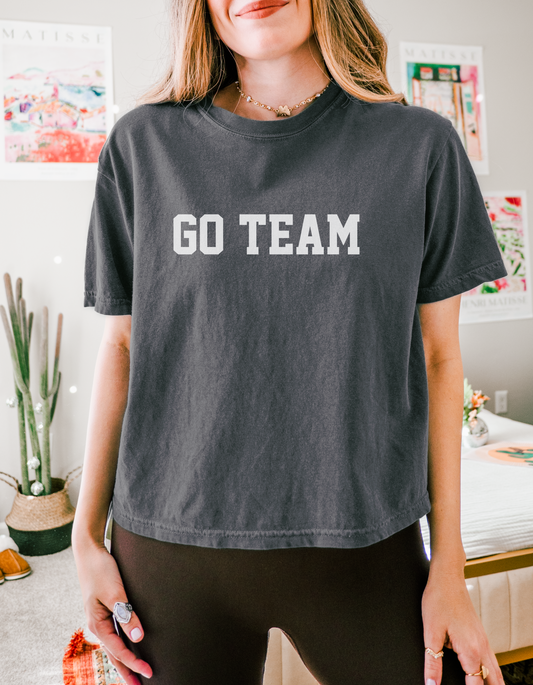 Go Team - Comfort Colors Boxy Crop Tee