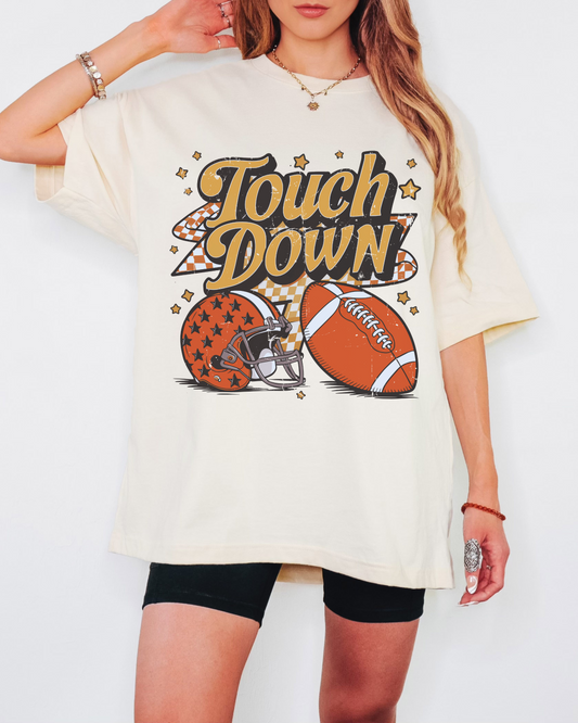 Touch Down! - Oversized Boxy Fan Tee